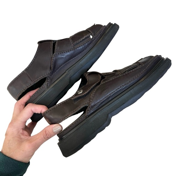 Dr. Doc Marten Vtg Sandals Mens Size 11 Y2K England Leather Fisherman Shoe Brown